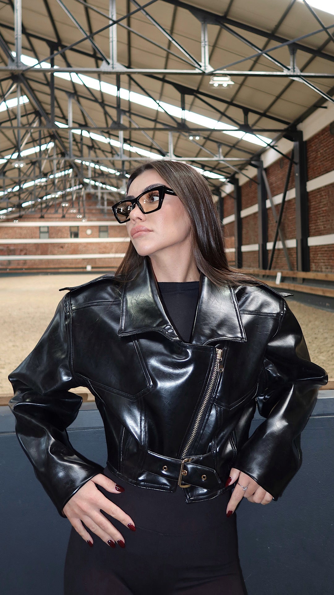 Les Carlo Faux Leather Jacket