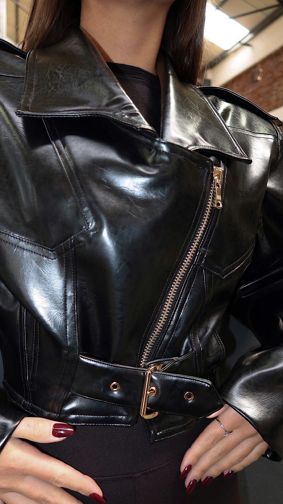 DIANA LEATHER VEGAN JACKET