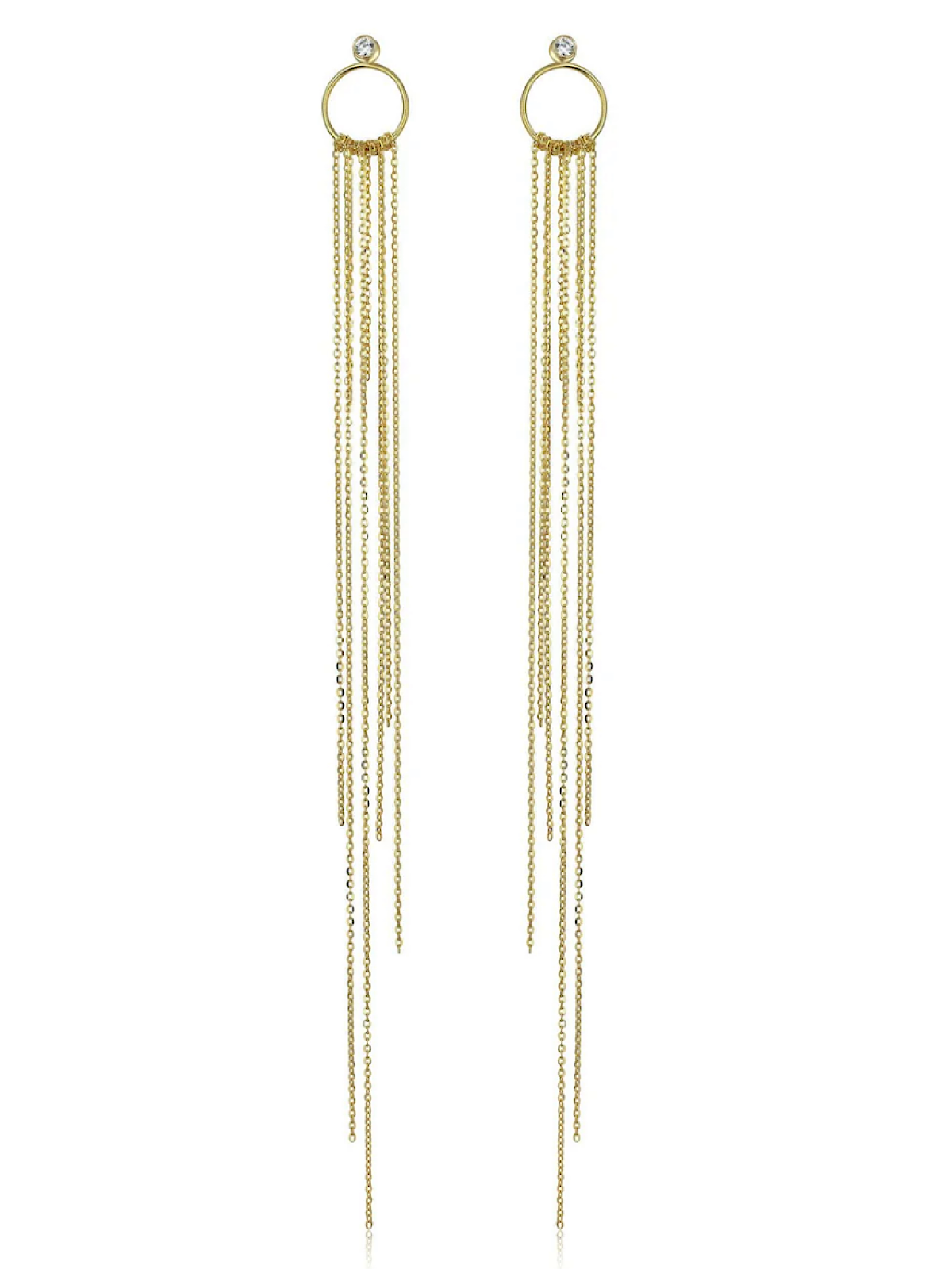 Long Chain Gold Earrings